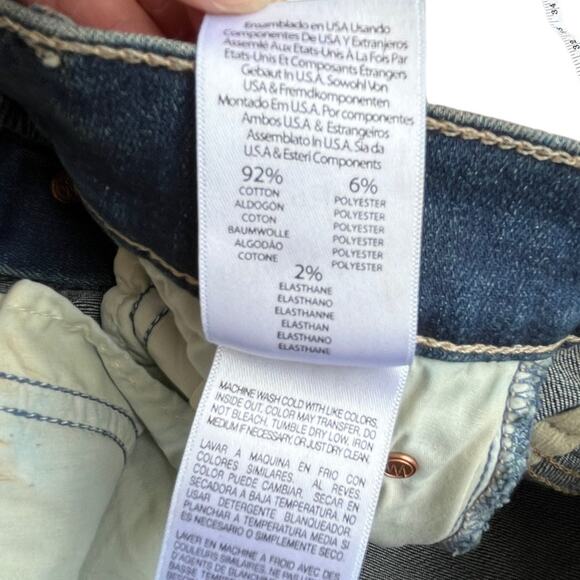 MOTHER Jeans The Stunner Ankle Fray Blue Whatcha Got Cooking Wash - Picture 10 of 13